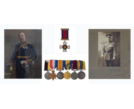 Medals, - Victorian/World War I D.S.O. group of seven awarded to Major William Samuel George Bishop (1863-1947) comprising: D