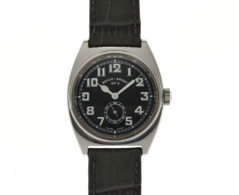 Revue Thommen - Sport '30s limited edition 2003, no: 101/250, stainless steel case, black military style dial with luminous h