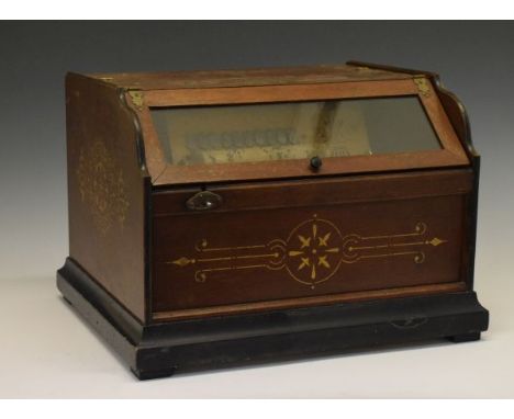 Late 19th/early 20th Century American 'Cabinet Roller Organ', by the Autophone Co., Ithaca New York, playing on 16cm 'cobs' v