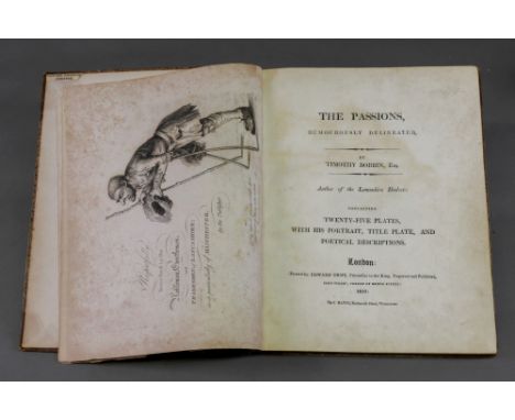 BOBBIN (Timothy) The Passions, humorously delineated, London, 1810, printed for Edward Orme, containing twenty-five plates, w