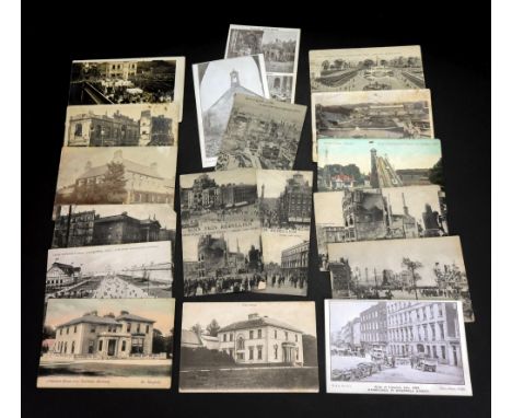 A collection of four Sinn Fein Rebillion 1916 printed postcards, The Sinn Fein Revolt in Dublin Rotary photographic series po