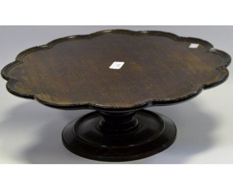 A Chippendale Revival mahogany lazy Susan, shaped circular top, c.1910