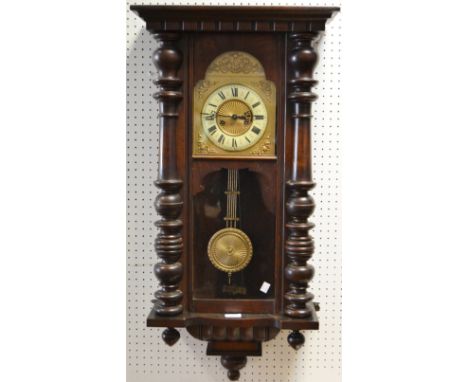A 19th century Vienna wall clock, c.1890