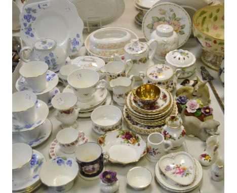 Ceramics - A Colclough Art Deco tea set; a Poole dish; a Royal Doulton kitten; a Royal Stafford Golden Bramble tea set; a Gau