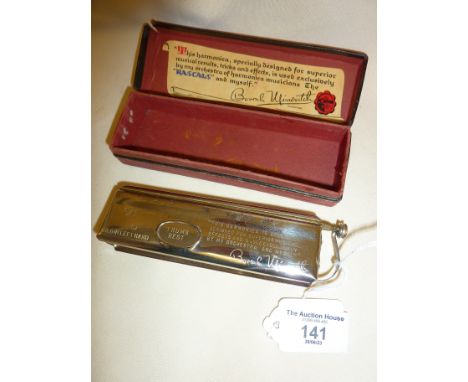 Vintage Borrah Minevitch Chromatic Technique-Tone Professional Harmonica in original box