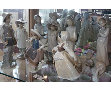 Assorted Lladro, Nao and other similar figurines