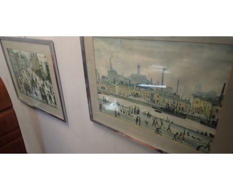 Two framed Lowry prints both 57 x 40 cm