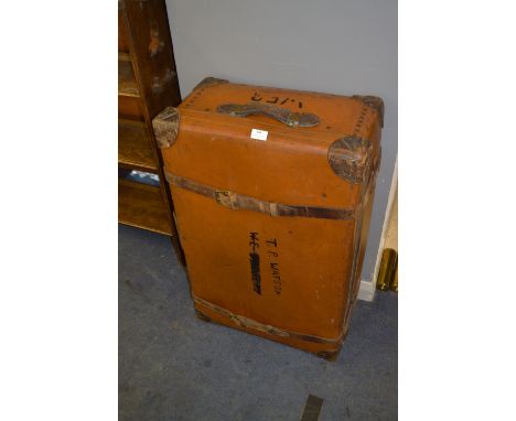 Leather Bound Travel Trunk by Bells of Mayfair