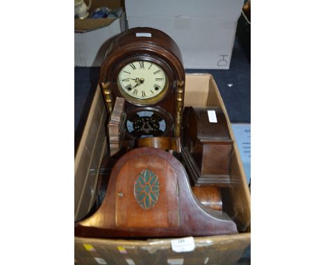 Box Containing Various Mantel Clock Cases