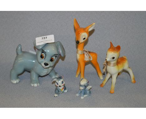 Wade Lady & Tramp Puppy, Thumper and a West German Goebel Bambi .