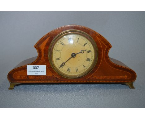Edwardian Mahogany Inlaid Mantel Clock 