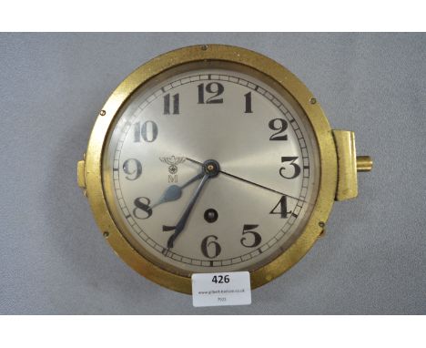 WWII German Kriegsmarine Brass Cased U-Boat Clock  No.3986