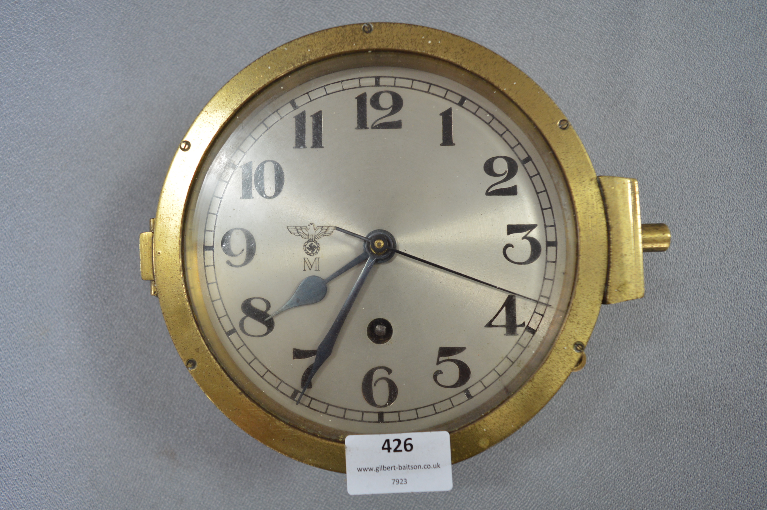 WWII German Kriegsmarine Brass Cased UBoat Clock No.3986