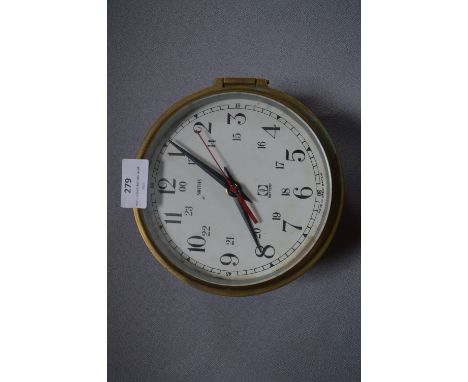 Smith's Brass Battery Operated Ships Clock 