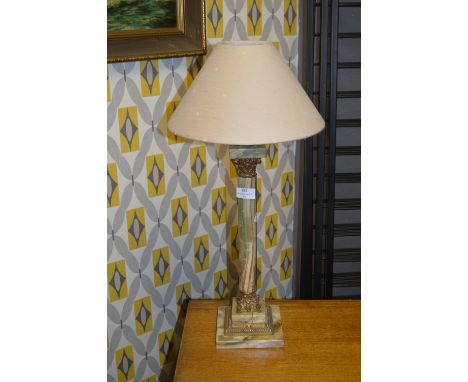 Onyx & Brass Table Lamp 