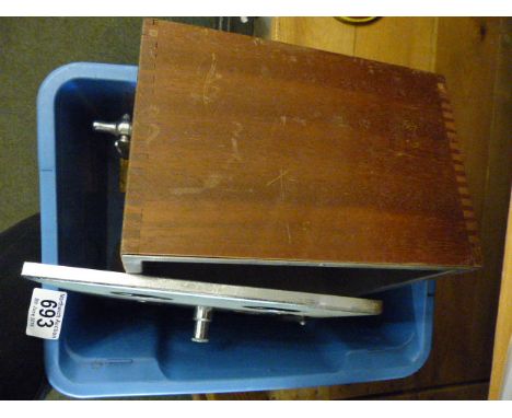 SCIENTIFIC WATER BATH. Scientific water bath, vintage weights and finger plates