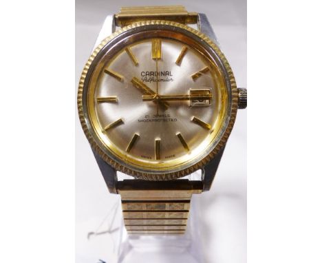 VINTAGE CARDINAL WRISTWATCH. Vintage gents Cardinal Automatic 21 jewel wristwatch