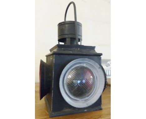 RAILWAY LAMP. Metal railway lamp  H ~ 50cm