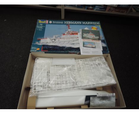 A Revell 1:72 scale plastic kit, Hermann Marwede 05238, appears unmade and boxed