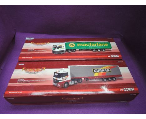 Two Corgi Limited Edition 1:50 scale diecast advertising articulated wagon, Macfarlane Transport CC13429 and Curran &amp; Son