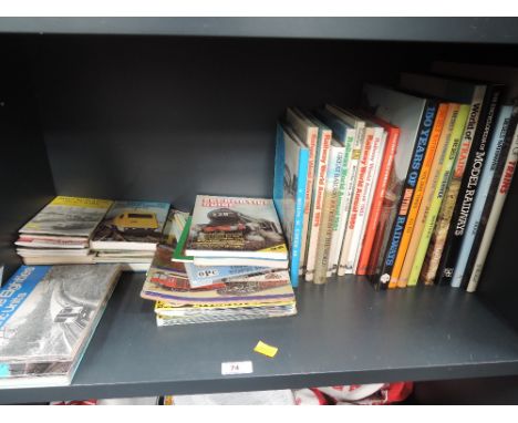 A shelf of Railway related books and magazines including ABC, Ian Allen, OPC etc