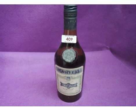 A bottle of Martel Cognac 24 flo ozs, 70% proof