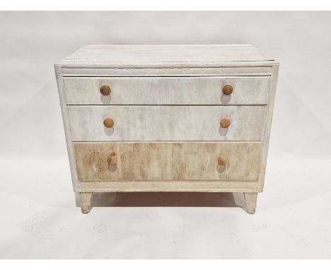 Lebus Furniture chest of three long drawers, 77cm high x 95cm wide x 46cm deep&nbsp;&nbsp;