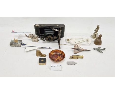 Folding automatic Brownie camera, various models of 'Concorde'&nbsp;, clay pipes, bottle openers, lighter and other collectab
