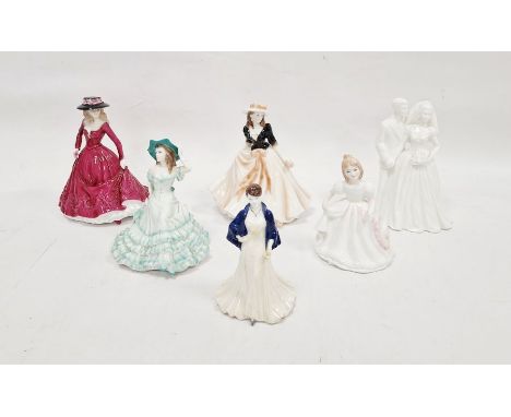 Quantity of figures&nbsp;to include Royal Worcester 'Caroline', Coalport 'Debutante of the Year, the Winter Ball', Royal Doul