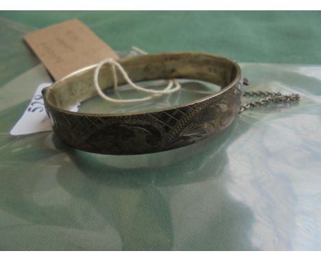 Silver bangle believed London 1924