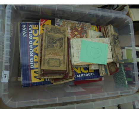 Large collection of Ordnance Survey maps and road maps, some on canvas