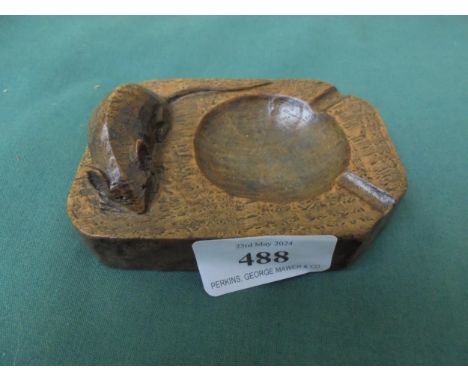 Robert Thompson Mouseman ashtray in oak