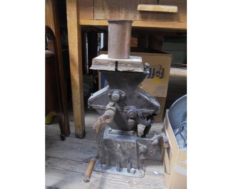 Large heavy commercial style coffee grinder of vintage era