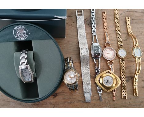 Assorted ladies wristwatches including Citizen, Pierre Cardin,  Rotary, Sekonda etc.