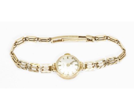 A hallmarked 9ct gold Rotary wrist watch with 9ct gold strap, gross weight 11.8g.