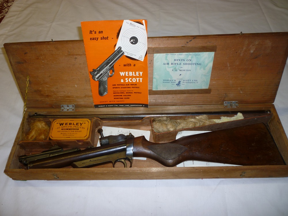 A rare ley Mark II .22 service air rifle, patent No. 371548 in