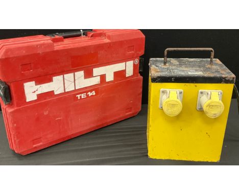 Tools and equipment - A Hilti TE14 power hand tool, conforming transformer (2) 