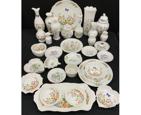 Aynsley Ornamental wares patterns inc Cottage Garden, Wild Tudor and Little Sweetheart , including sandwich tray, plate, vase