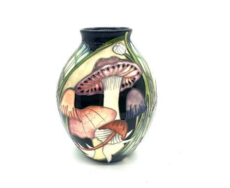 Moorcroft Twilight Bonnets vase signed by Vicky Lovat height 5.5 inchesFirst quality piece and in overall good condition no c