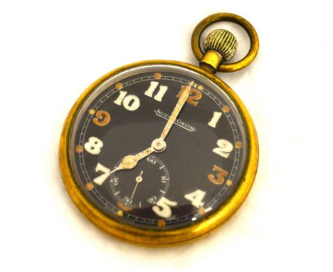 A Jaeger-LeCoultre military pocket watch, case back stamped with broad arrow &amp; 'GSTP 313571, working