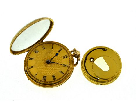 A William IV 18ct gent pocket watch, key-wind fusee movement numbered 4710 &amp; initials DBH, the case which is in very good
