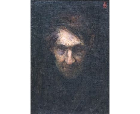 Style of Rembrandt (Dutch, 1606-1669), oil on canvas, Portrait of a gentleman, indistinctly monogrammed upper right, 41 x 29c