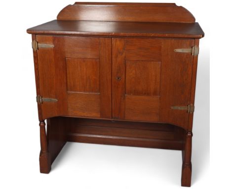 RICHARD RIEMERSCHMID (1868 -1957), an oak Arts and Crafts or Jugendstil sideboard, ca 1905. Made by the Dresdner Werkstatten 