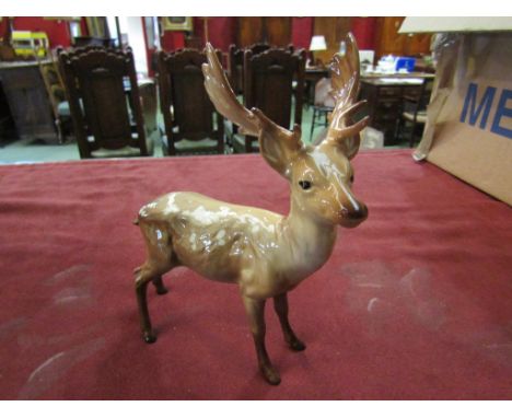 A Beswick Stag standing, in light brown gloss, model no. 981