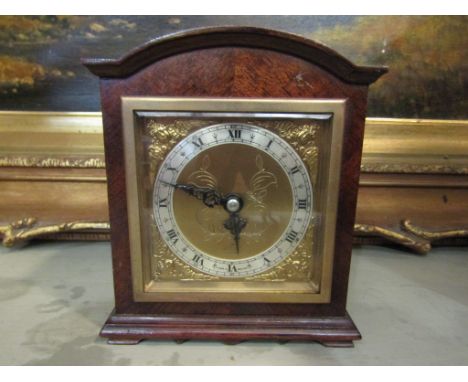 An Elliott mahogany mantel clock  