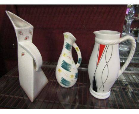 Three E. Radford Art Deco Piazza ware jugs