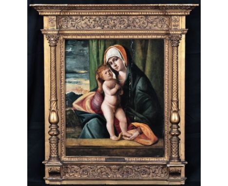 Year: 19th CenturySize: 90cm x 65cmMedium: OilDescription: Fine large 15th Century Italian Old Master depiction of the Madonn