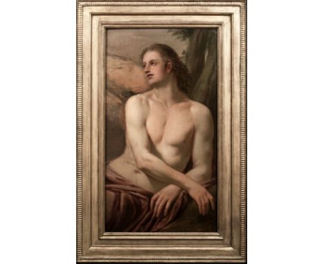 Year: 16th CenturySize: 37.5" x 24"Medium: OilDescription: 16th Century Italian School Old Master portrait of Saint John In T