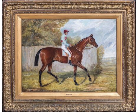 Year: 19th CenturySize: 110cm x 90xmMedium: OilDescription: Fine large 19th Century portrait of Melton with Fred Archer up to