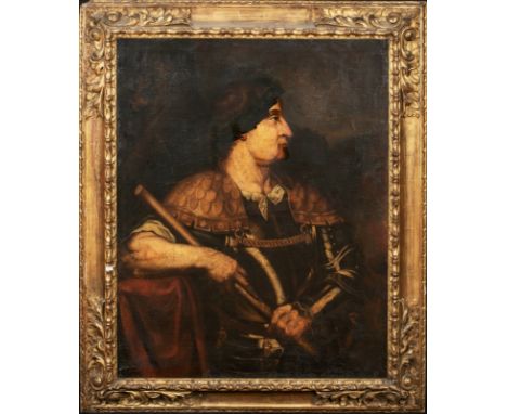 Year: 18th CenturySize: 54" x 44" Medium: OilDescription: Huge 17th/18th Century Italian Old master portrait of Roman Emperor